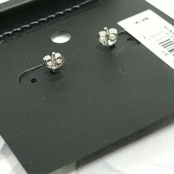Open Circle Halo Stud Earrings - Picture 3 of 8